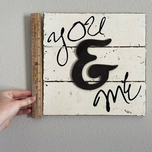 You & Me wall sign